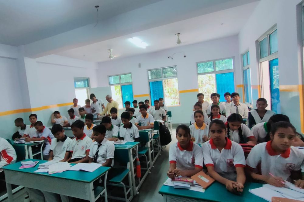 Class in progress with teacher